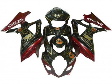 Cheap 2005-2006 Suzuki GSXR 1000 Motorcycle Fairings - Black Red Gold BACARDI