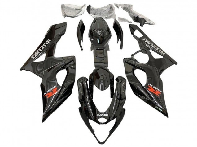 2005-2006 Suzuki GSXR 1000 Motorcycle Fairings - Glossy Black Red Grey