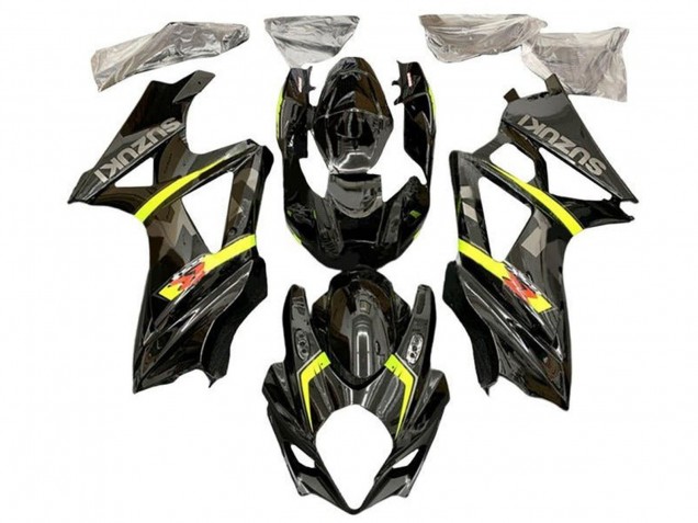 2005-2006 Suzuki GSXR 1000 Motorcycle Fairings - Black Yellow Grey