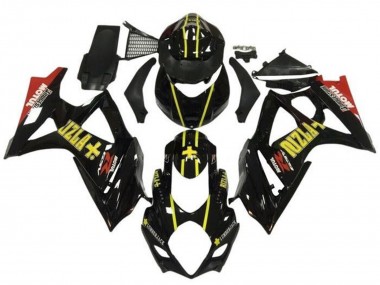Cheap 2005-2006 Suzuki GSXR 1000 Motorcycle Fairings - Black Gold Rizla Red