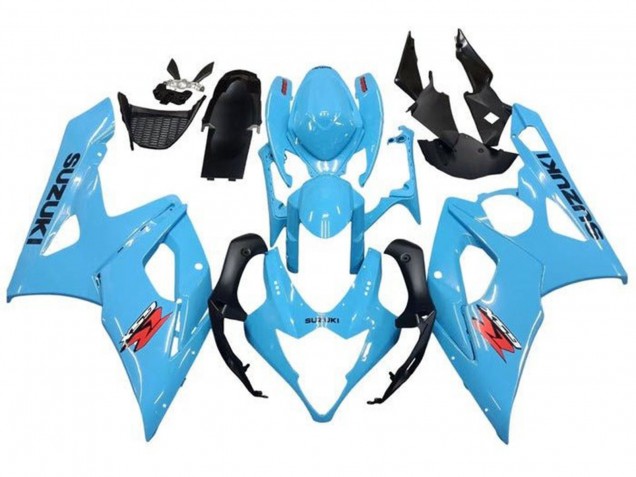 2005-2006 Suzuki GSXR 1000 Motorcycle Fairings - Light Blue Black Red