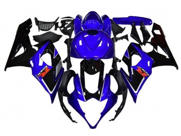 2005-2006 Suzuki GSXR 1000 Motorcycle Fairings - Blue Black White Stripe