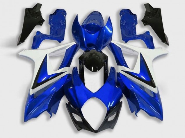 2005-2006 Suzuki GSXR 1000 Motorcycle Fairing - White Blue Black