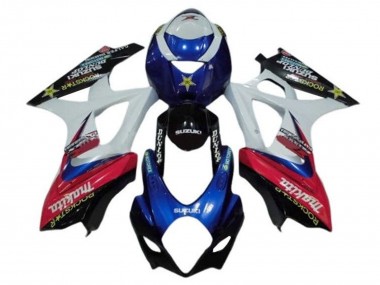 Cheap 2005-2006 Suzuki GSXR 1000 Motorcycle Fairings - White Red Blue Makita