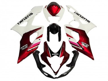 Cheap 2005-2006 Suzuki GSXR 1000 Motorcycle Fairings - White Candy Red Black