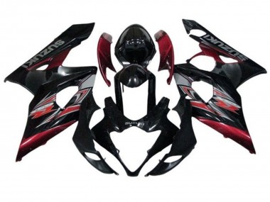 Cheap 2005-2006 Suzuki GSXR 1000 Motorcycle Fairings - Glossy Black Red Silver