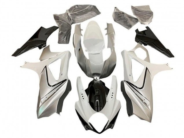 2005-2006 Suzuki GSXR 1000 Motorcycle Fairing - Glossy White Silver Black