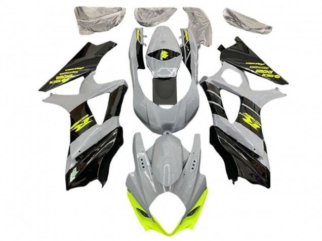 2005-2006 Suzuki GSXR 1000 Motorcycle Fairings - Grey Black Neon Yellow