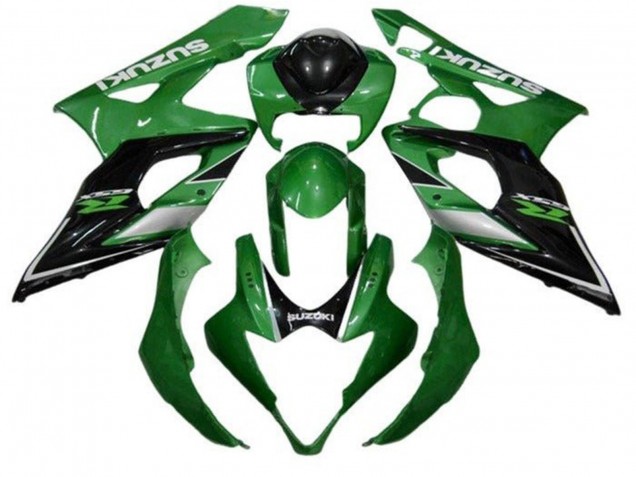 2005-2006 Suzuki GSXR 1000 Motorcycle Fairings - Green Black Silver
