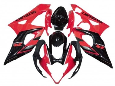 Cheap 2005-2006 Suzuki GSXR 1000 Motorcycle Fairings - Red Glossy Black Stripe