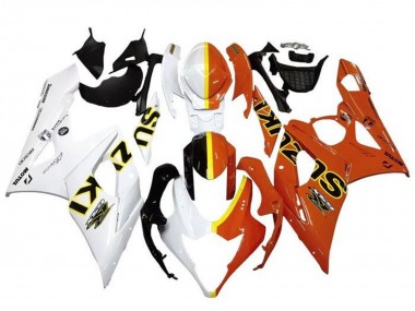 Cheap 2005-2006 Suzuki GSXR 1000 Motorcycle Fairings - White Orange Yellow Split
