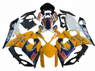 Cheap 2005-2006 Suzuki GSXR 1000 Motorcycle Fairings - White Yellow Blue Black Corona