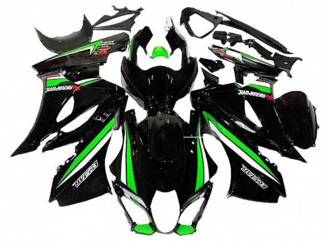 2017-2024 Suzuki GSXR1000 Motorcycle Fairings - Black Green White Stripe