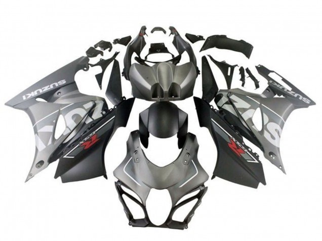 2017-2024 Suzuki GSXR1000 Motorcycle Fairings - Matte Silver Matte Black