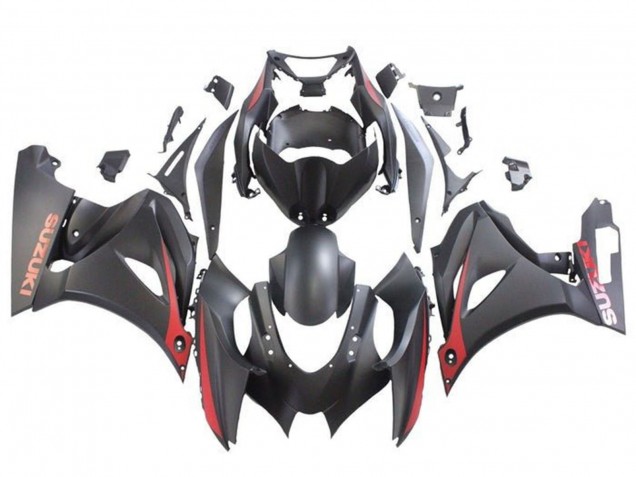 2017-2024 Suzuki GSXR1000 Motorcycle Fairings - Matte Black Matte Red