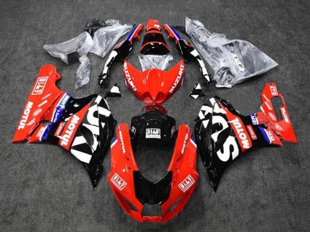 2017-2024 Suzuki GSXR1000 Motorcycle Fairings - Red White Blue Black Motul