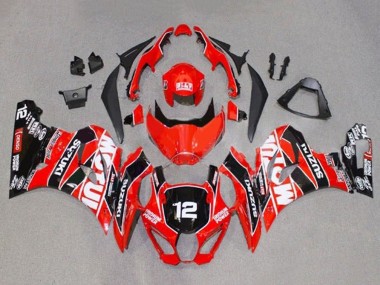 Cheap 2017-2024 Suzuki GSXR1000 Motorcycle Fairings - Red White Black Motul 12