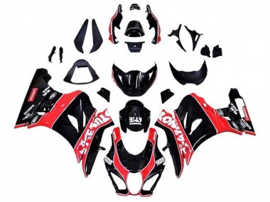 Cheap 2017-2024 Suzuki GSXR1000 Motorcycle Fairings - Glossy Black Red White Pinstripe