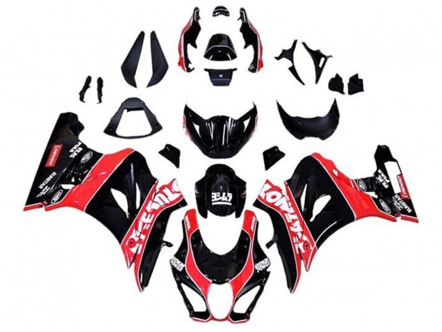 2017-2024 Suzuki GSXR1000 Motorcycle Fairings - Glossy Black Red White Pinstripe