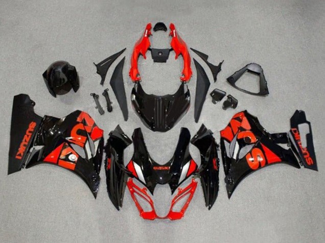 2017-2024 Suzuki GSXR1000 Motorcycle Fairings - Black Red Silver