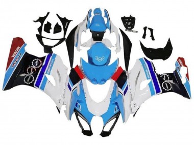 Cheap 2017-2024 Suzuki GSXR1000 Motorcycle Fairings - White Blue Stripe Red