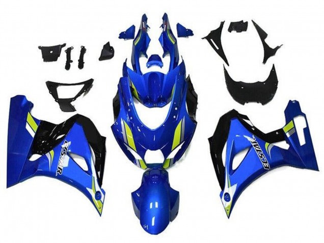 2017-2024 Suzuki GSXR1000 Motorcycle Fairings - Blue Green Black Ecstar