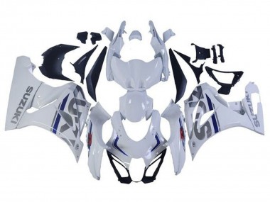 Cheap 2017-2024 Suzuki GSXR1000 Motorcycle Fairings - White Silver Blue