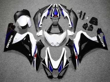 Cheap 2017-2024 Suzuki GSXR1000 Motorcycle Fairings - White Blue Black
