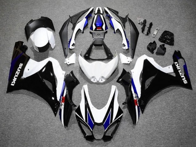 2017-2024 Suzuki GSXR1000 Motorcycle Fairings - White Blue Black