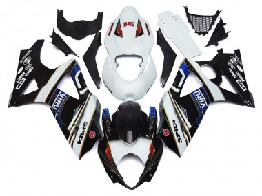Cheap 2007-2008 Suzuki GSXR 1000 Motorcycle Fairings - White Blue Black VIRU