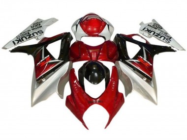 Cheap 2007-2008 Suzuki GSXR 1000 Motorcycle Fairings - Red Black Silver