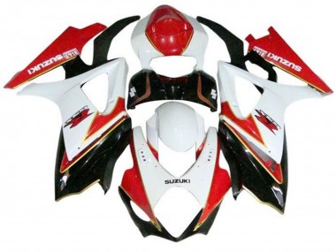 Cheap 2007-2008 Suzuki GSXR 1000 Motorcycle Fairings - White Red Gold Black