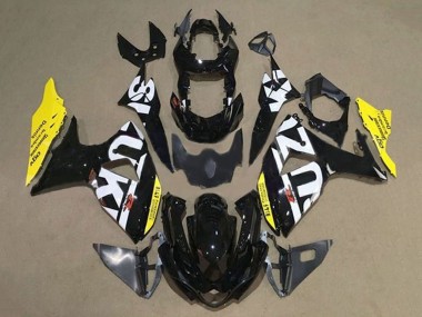 Cheap 2009-2016 Suzuki GSXR 1000 Motorcycle Fairings - Black White Yellow