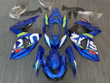 Cheap 2009-2016 Suzuki GSXR 1000 Motorcycle Fairings - Blue Neon Green White Ecstar