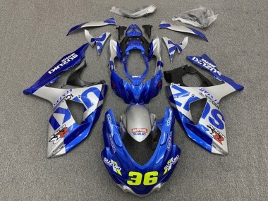 Cheap 2009-2016 Suzuki GSXR 1000 Motorcycle Fairings - Blue Silver 36
