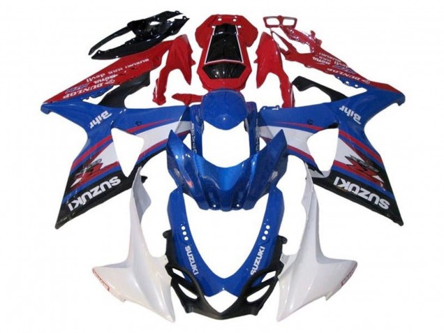 2009-2016 Suzuki GSXR 1000 Motorcycle Fairings - Blue White Red Black Stripe