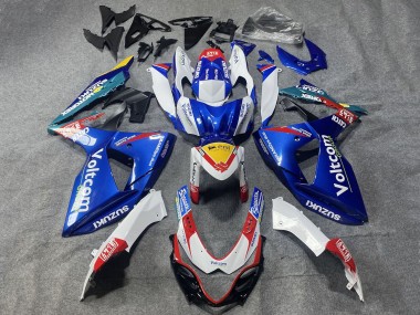 Cheap 2009-2016 Suzuki GSXR 1000 Motorcycle Fairings - White Blue Red Yellow Voltcom
