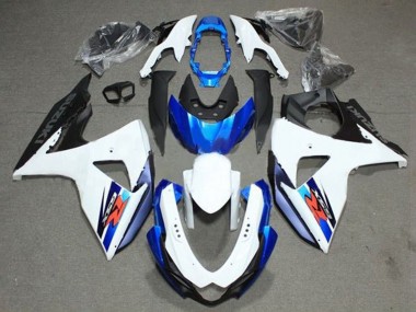 Cheap 2009-2016 Suzuki GSXR 1000 Bike Fairings - White Blue Black