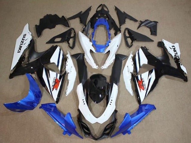2009-2016 Suzuki GSXR 1000 Motorcycle Fairings Kit - White Blue Black