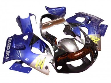 Cheap 1996-2000 Suzuki GSXR 600 / GSXR 750 Motorcycle Fairings - Blue Silver Black