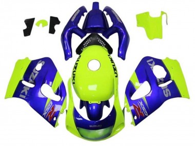 Cheap 1996-2000 Suzuki GSXR 600 / GSXR 750 Motorcycle Fairings - Blue Yellow