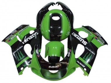 Cheap 1996-2000 Suzuki GSXR 600 / GSXR 750 Motorcycle Fairings - Green Black Monster