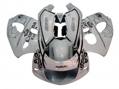 Cheap 1996-2000 Suzuki GSXR 600 / GSXR 750 Motorcycle Fairings - White Black Corona Extra