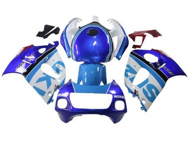 Cheap 1996-2000 Suzuki GSXR 600 / GSXR 750 Motorcycle Fairings - White Blue Stripe