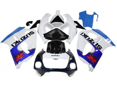 Cheap 1996-2000 Suzuki GSXR 600 / GSXR 750 Motorcycle Fairings - White Triple Blue Black Red