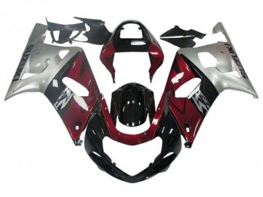 Cheap 2001-2003 Suzuki GSXR 600 / GSXR 750 Motorcycle Fairing - Silver Red Glossy Black