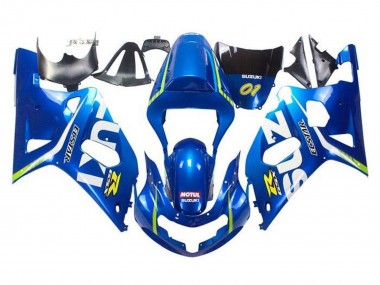 Cheap 2001-2003 Suzuki GSXR 600 / GSXR 750 Motorcycle Fairings - Blue Yellow Green White