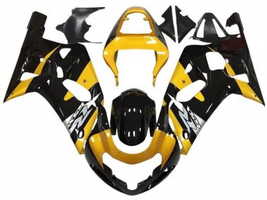 Cheap 2001-2003 Suzuki GSXR 600 / GSXR 750 Motorcycle Fairings - Yellow Silver Glossy Black