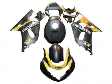 Cheap 2001-2003 Suzuki GSXR 600 / GSXR 750 Motorcycle Fairings - Matte Black Yellow