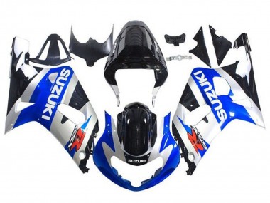 Cheap 2001-2003 Suzuki GSXR 600 / GSXR 750 Motorcycle Fairings - Blue Silver Glossy Black